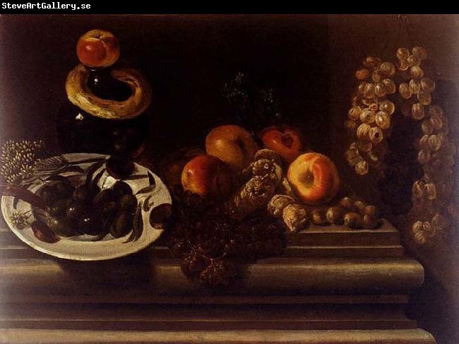 Juan de  Espinosa Still-Life of Fruit and a Plate of Olives